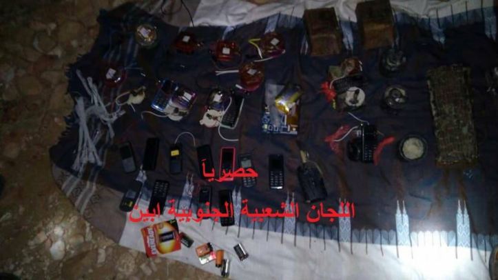 Security Belt forces seized explosives, IED components, documents, &amp; propaganda from home of senior #AQAP militant in #Mudiyah #Abyan #Yemen (2)
