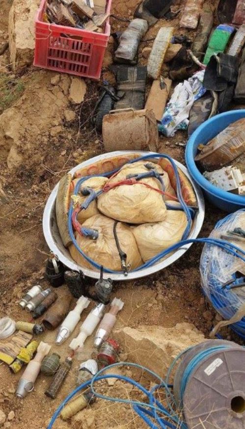 15th Division's Intelligence section seized 20 suicide belts, 8 bags of C4 material, 10 rounds for drones, 12 hand grenades, 60 pressure plate IEDs, and 2 spools of Det Cord in Ayadiyah