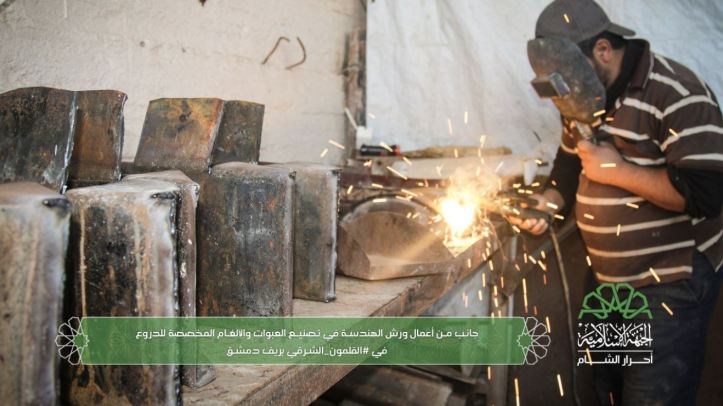 Ahrar al-Sham engineers manufacturing IEDs for use against regime buses and vehicles behind enemy lines (3)