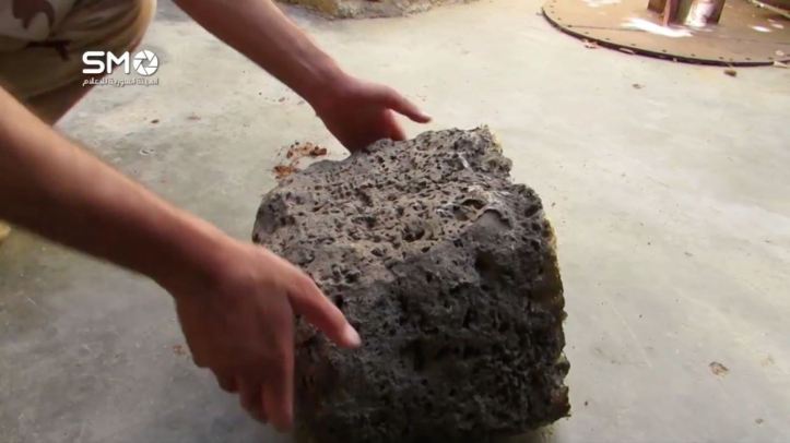 Civil Defence members also found an IED disguised as a rock--a design used extensively by both IRGC-backed groups and IS (2)