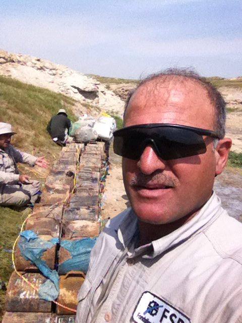 Islamic State-made IEDs collected and destroyed by Mine action group in #Iraq (1)