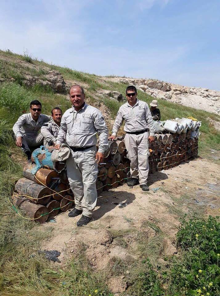 Islamic State-made IEDs collected and destroyed by Mine action group in #Iraq (5)