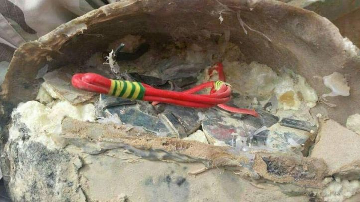 Stone IED in yemen 2