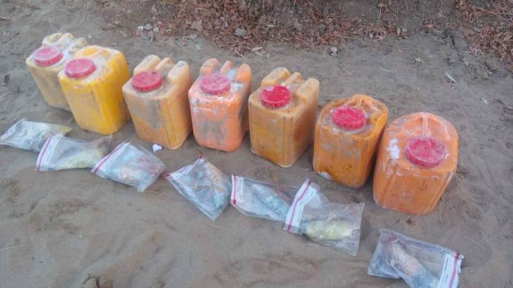 Engineer Bashir - recently discovered these IED COMPONENTS from Parwan province. (2)