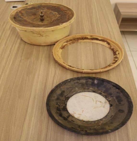 This Improvised Landmine (ILM) is fabricated by ISIS on a large scale. This appears to be the 4th generation of ILM IED used in defensive minefields around fighting positions close to ci