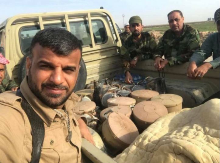 Brigade 4 seized 22 explosive devices west of Kirkuk city dec 29 2017 (1)