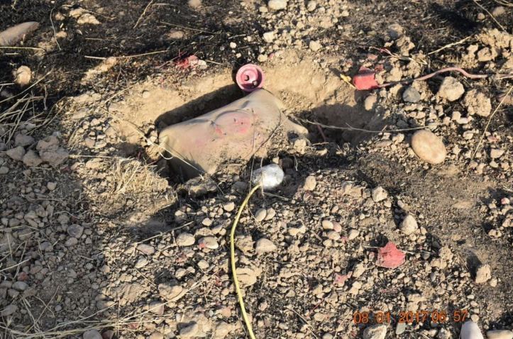 FSD pic of Shot placement on an #IED in #Gwer in #Iraq