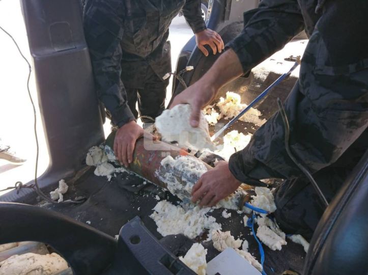 #Libya- photos via @libyaalahrartv & @NabaaTVChannel of a massive #ISIS SVBIED that was meant to target a checkpoint in Abugrein, located between Sirte and Misrata (3)