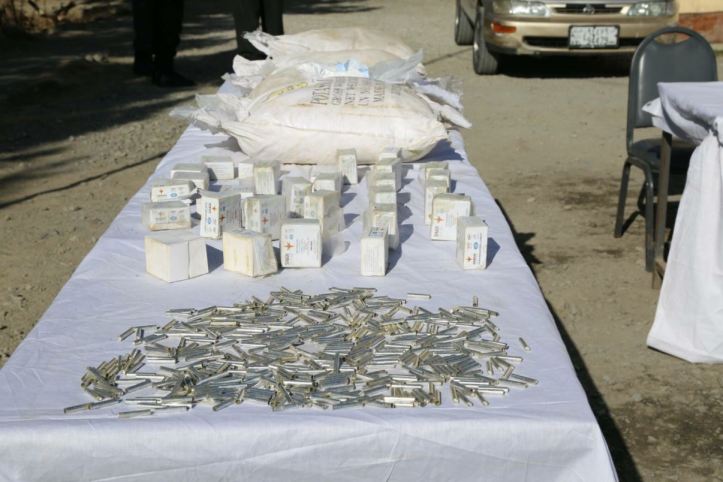 Two terrorists along with 100 Kgs of explosives material arrested by Kabul Police (1)