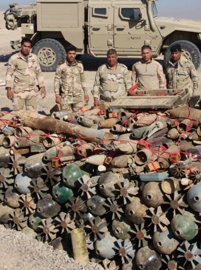 rockets, IEDs and 'Hell Cannon' mortars have been recovered near #Fallujah (4)