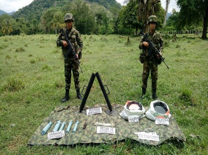 Colombia improvised mortars